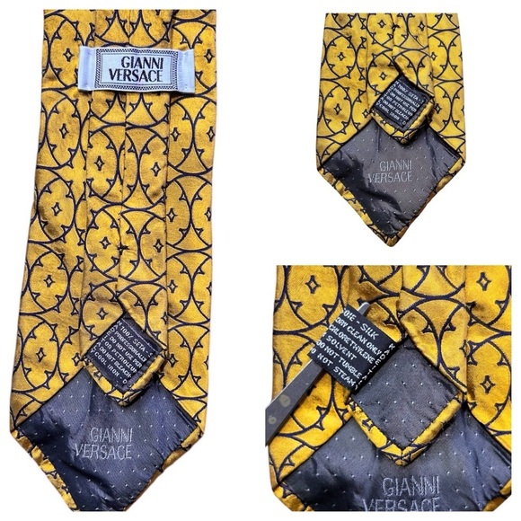 LOT of 9 Men’s Ties Versace Fendi Ferragamo Dior Fumagalli +More (Most Silk) - Picture 6 of 13